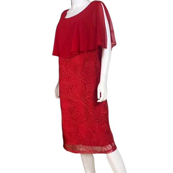 Miss Kim Red Cocktail Dress - Picture 4 of 8